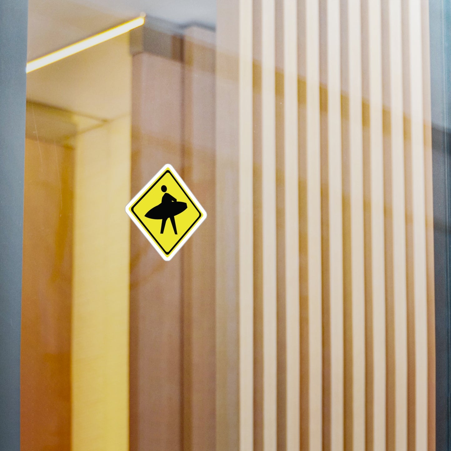 Surfer Crossing Sticker