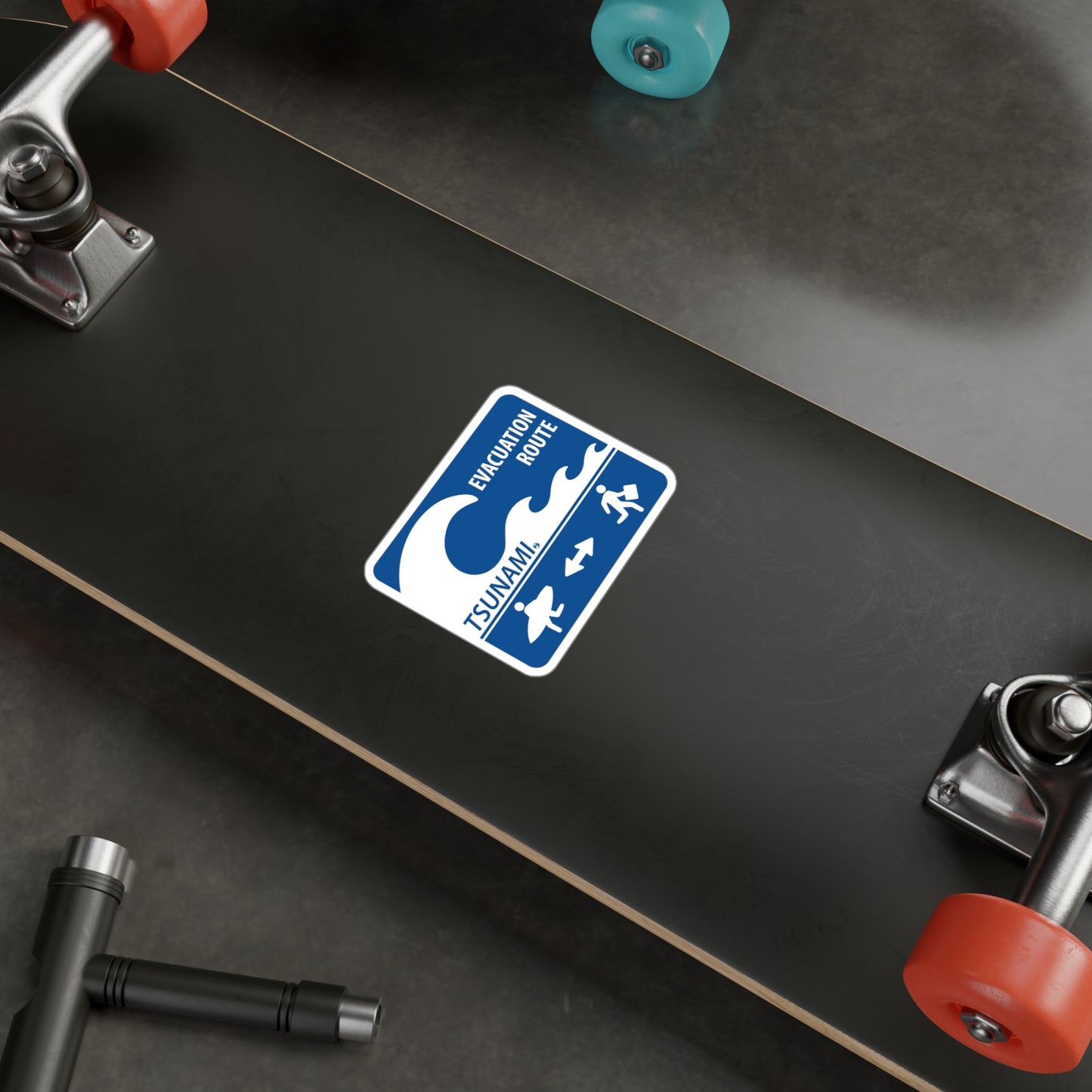 Tsunami Surfing Sticker