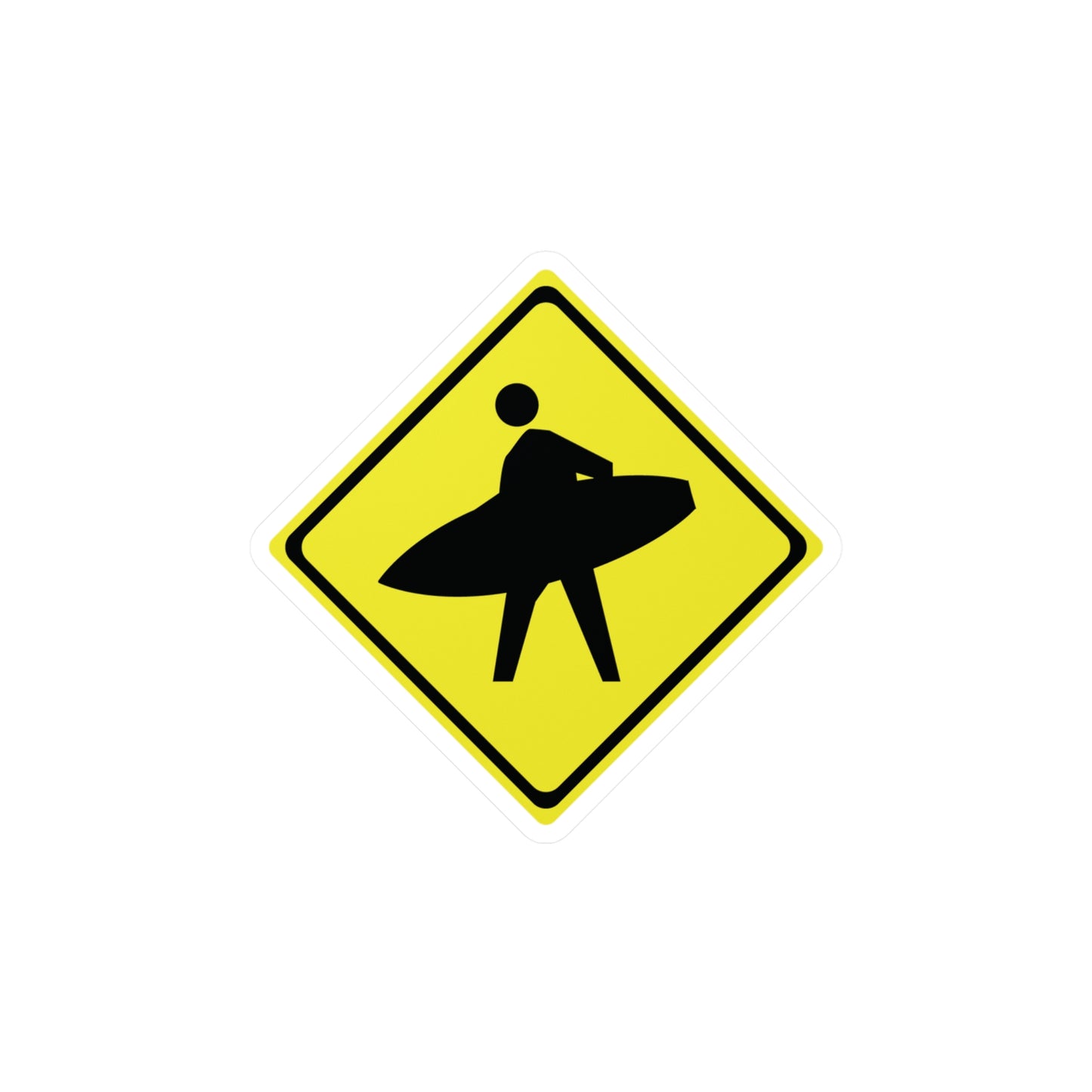 Surfer Crossing Sticker