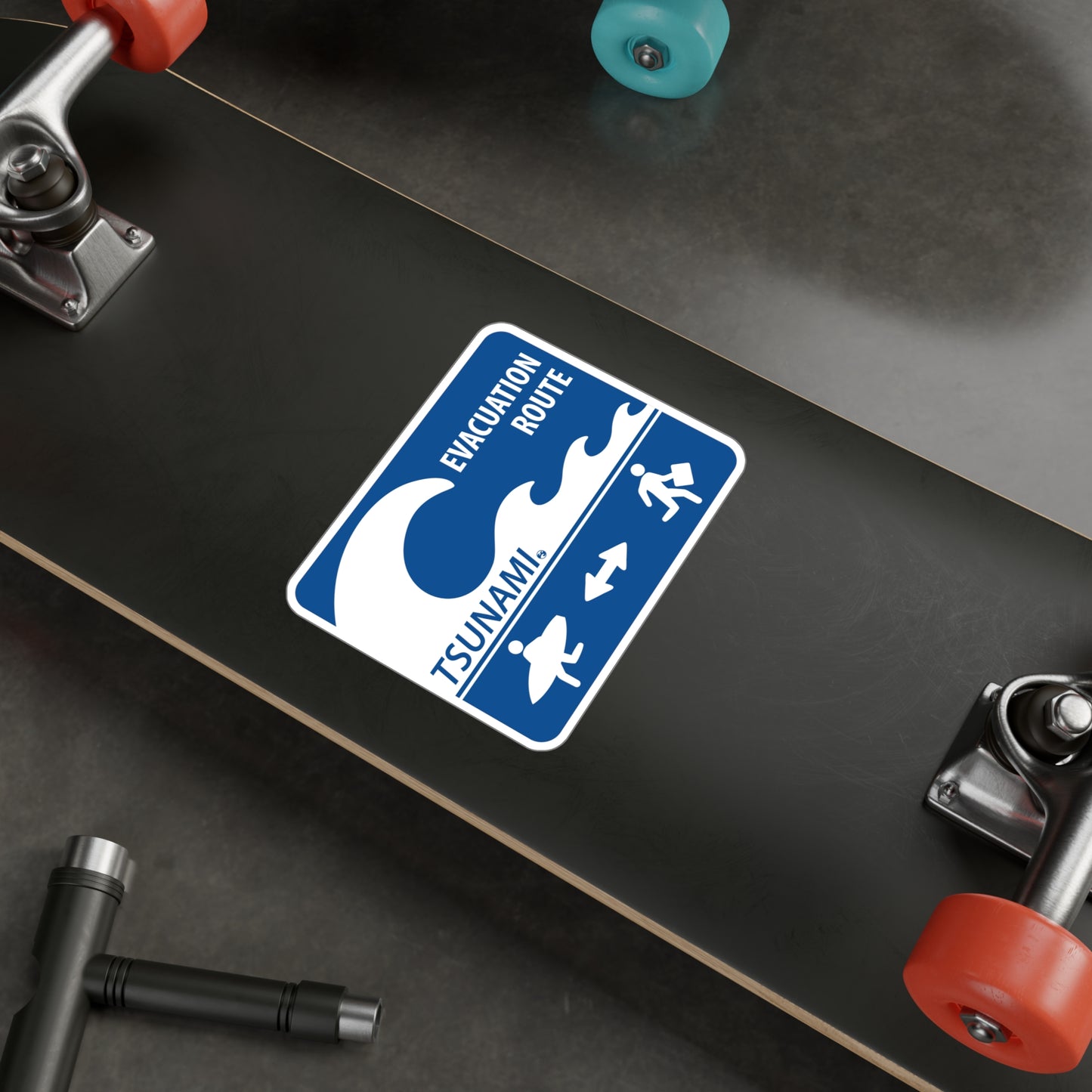 Tsunami Surfing Sticker