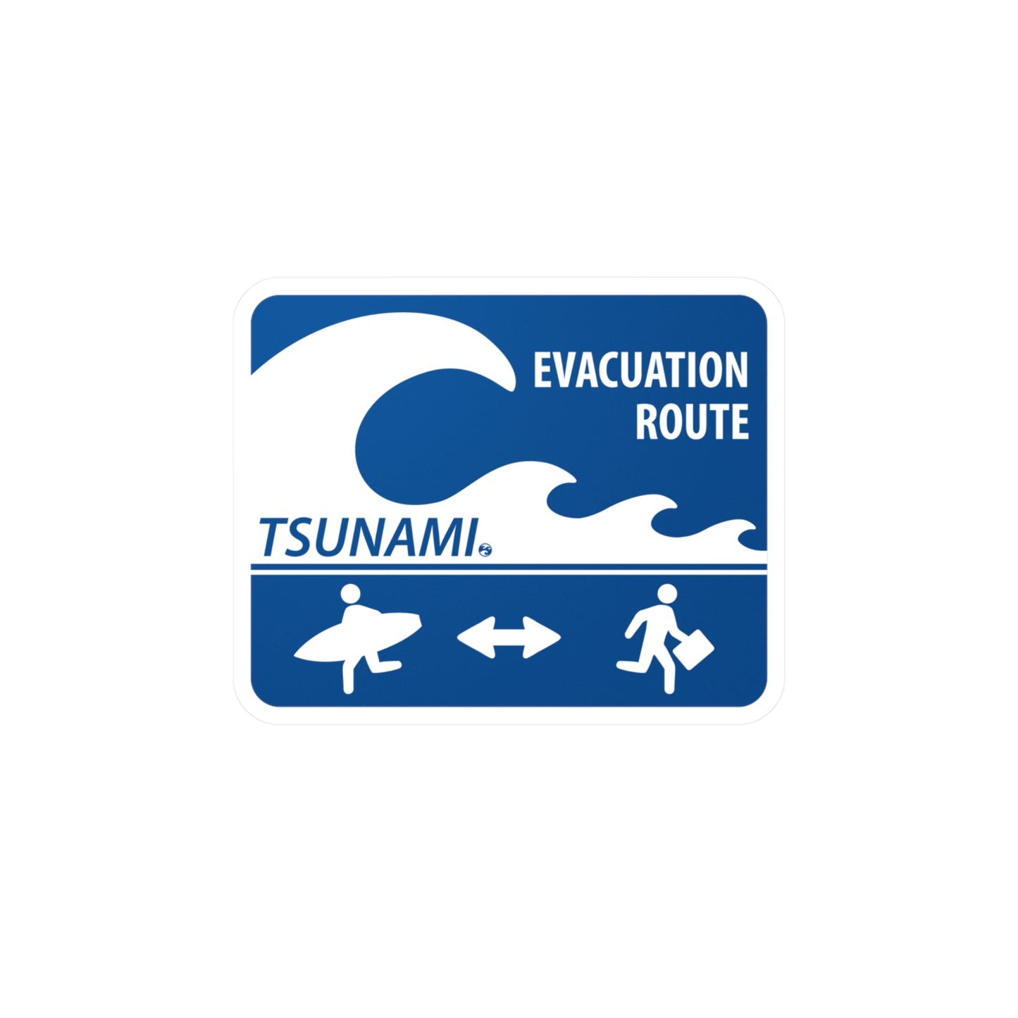 Tsunami Surfing Sticker