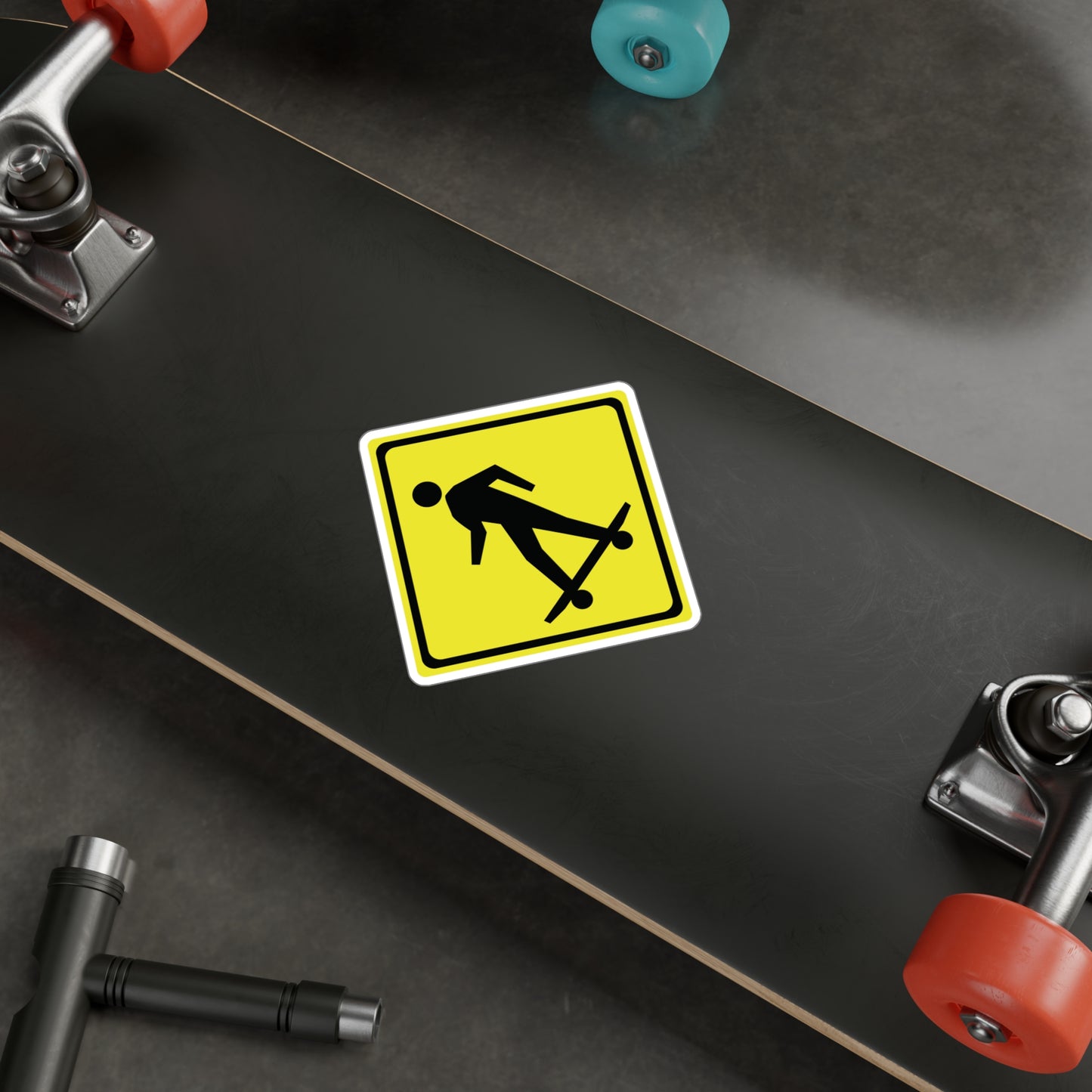 Skater Crossing Sticker