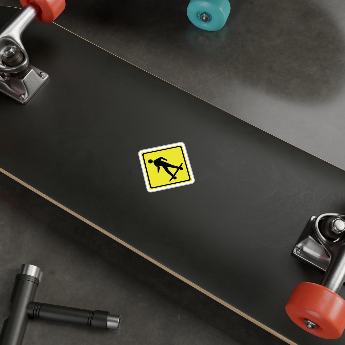 Skater Crossing Sticker