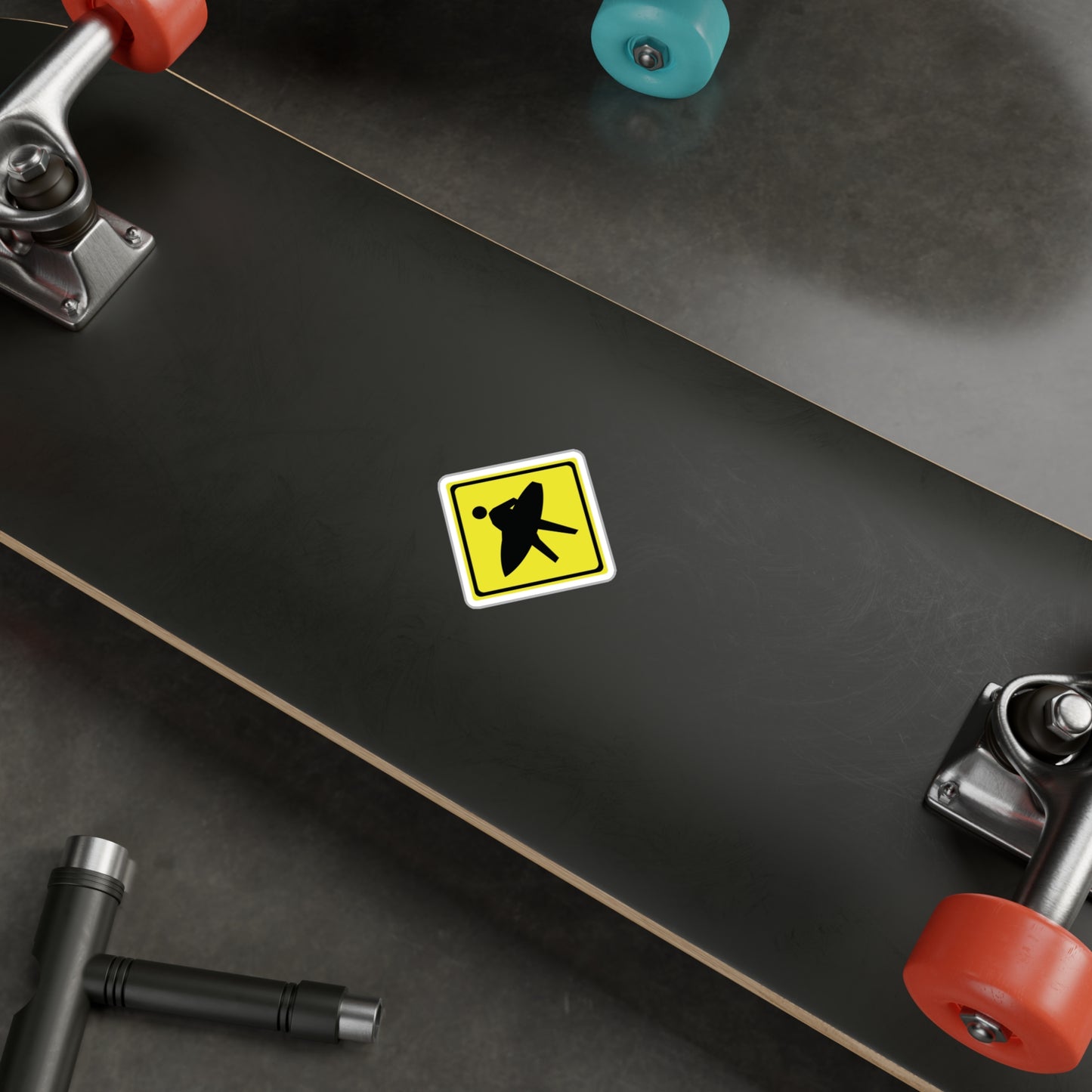 Surfer Crossing Sticker