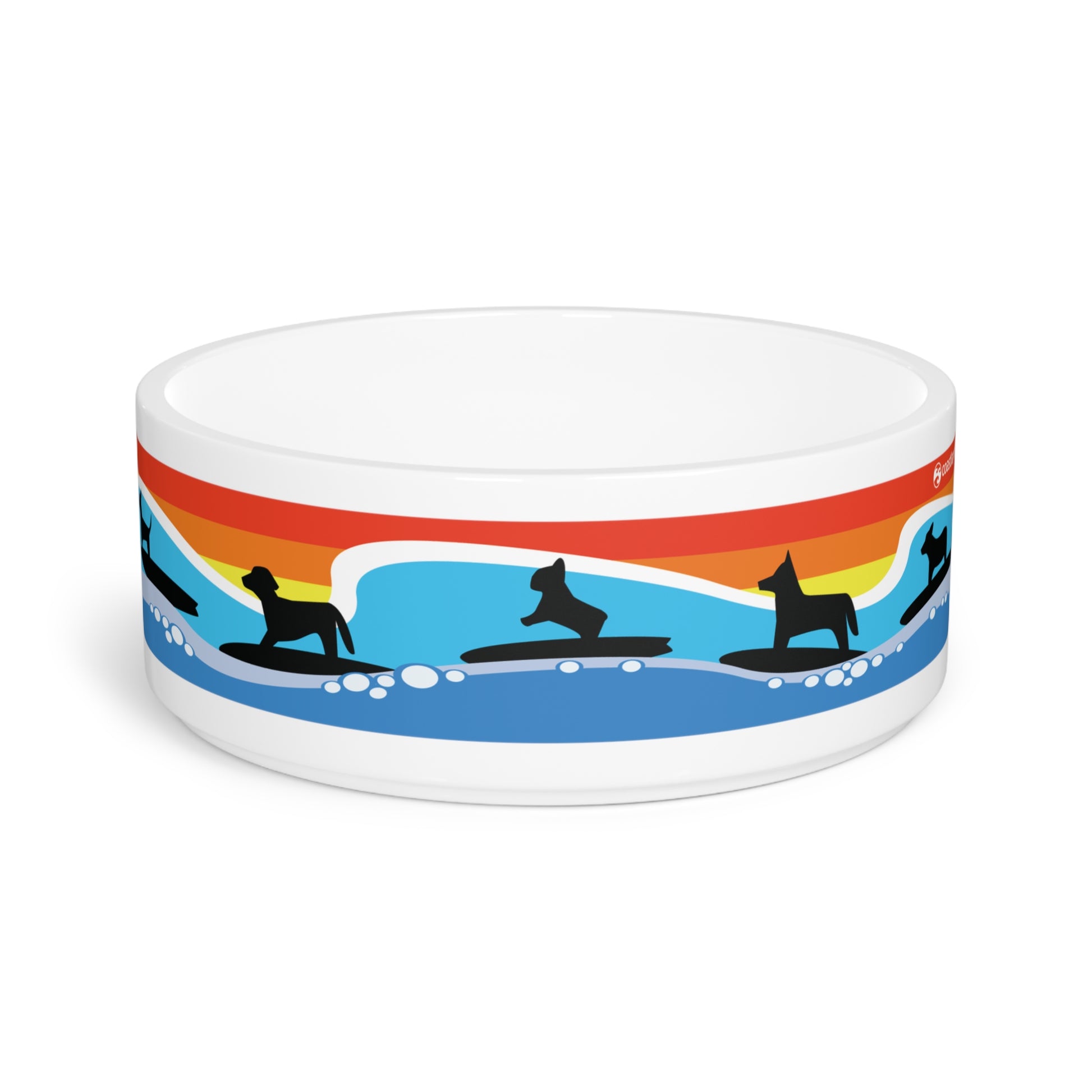 Surfing Dogs Food and Water Bowl