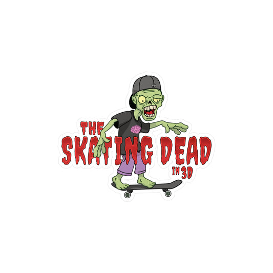 Zombie Skating Skateboarding Sticker