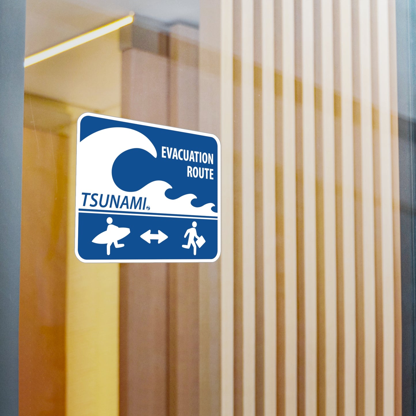 Tsunami Surfing Sticker